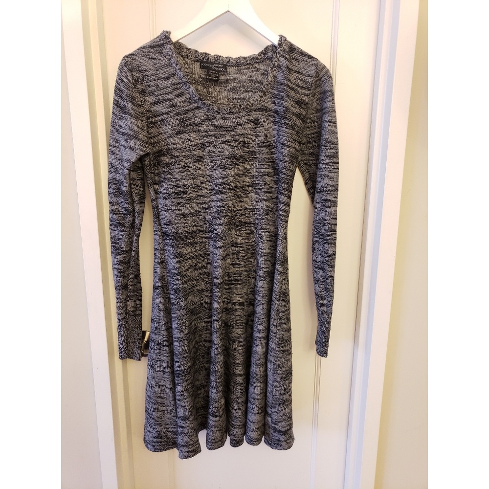 Heather Melange Sweater Knit Dress Fit and Flare